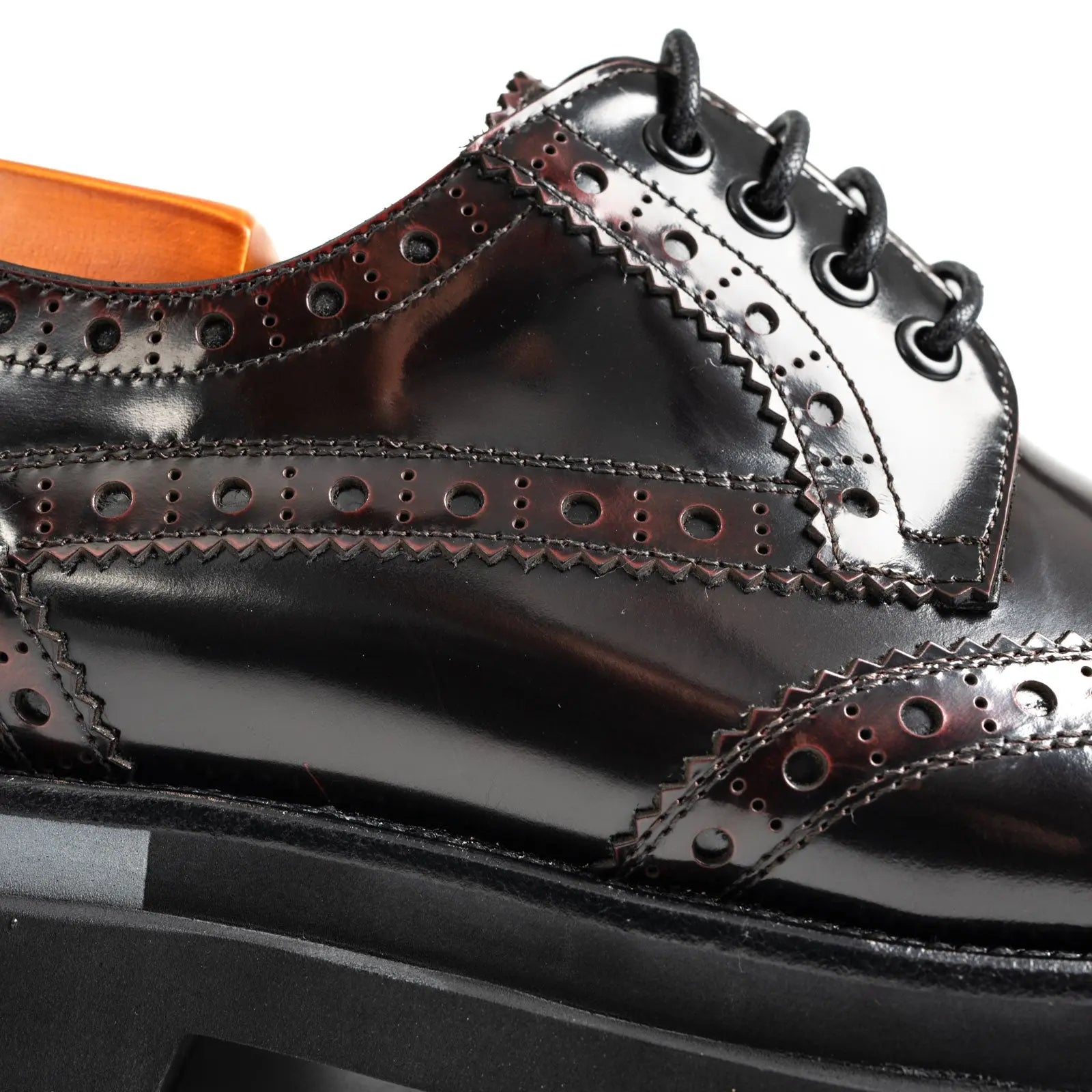 Oxblood Polished Leather Lug Sole Brogues Divinch
