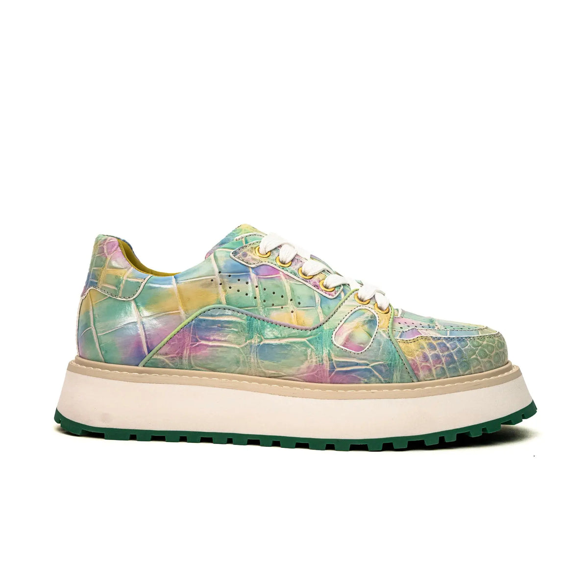 Pastel Crocodile Platform Sneaker DIVINCH