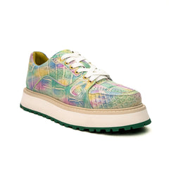 Pastel Crocodile Platform Sneaker DIVINCH
