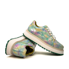 Pastel Crocodile Platform Sneaker DIVINCH