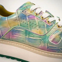 Pastel Crocodile Platform Sneaker DIVINCH