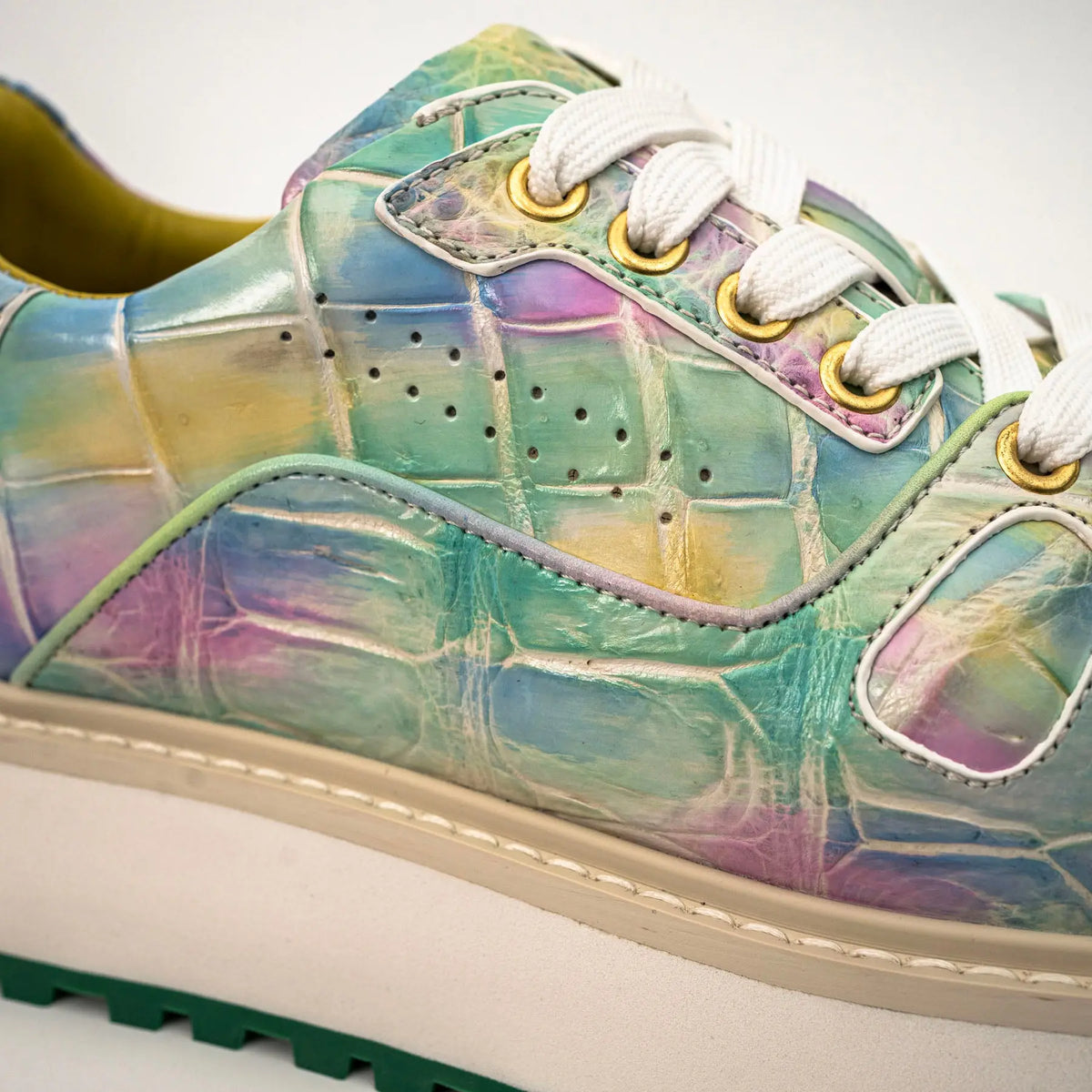 Pastel Crocodile Platform Sneaker DIVINCH