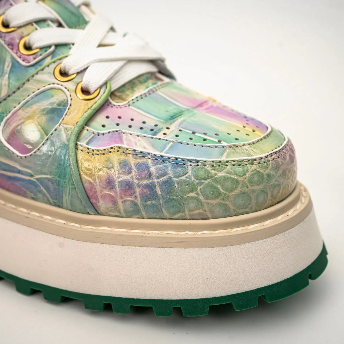 Pastel Crocodile Platform Sneaker DIVINCH