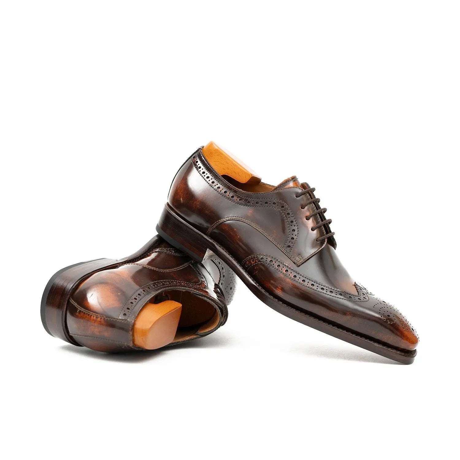 Patent leather goodyear welt dress shoes Brown Divinch