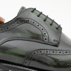 Patent leather goodyear welt dress shoes Green Divinch