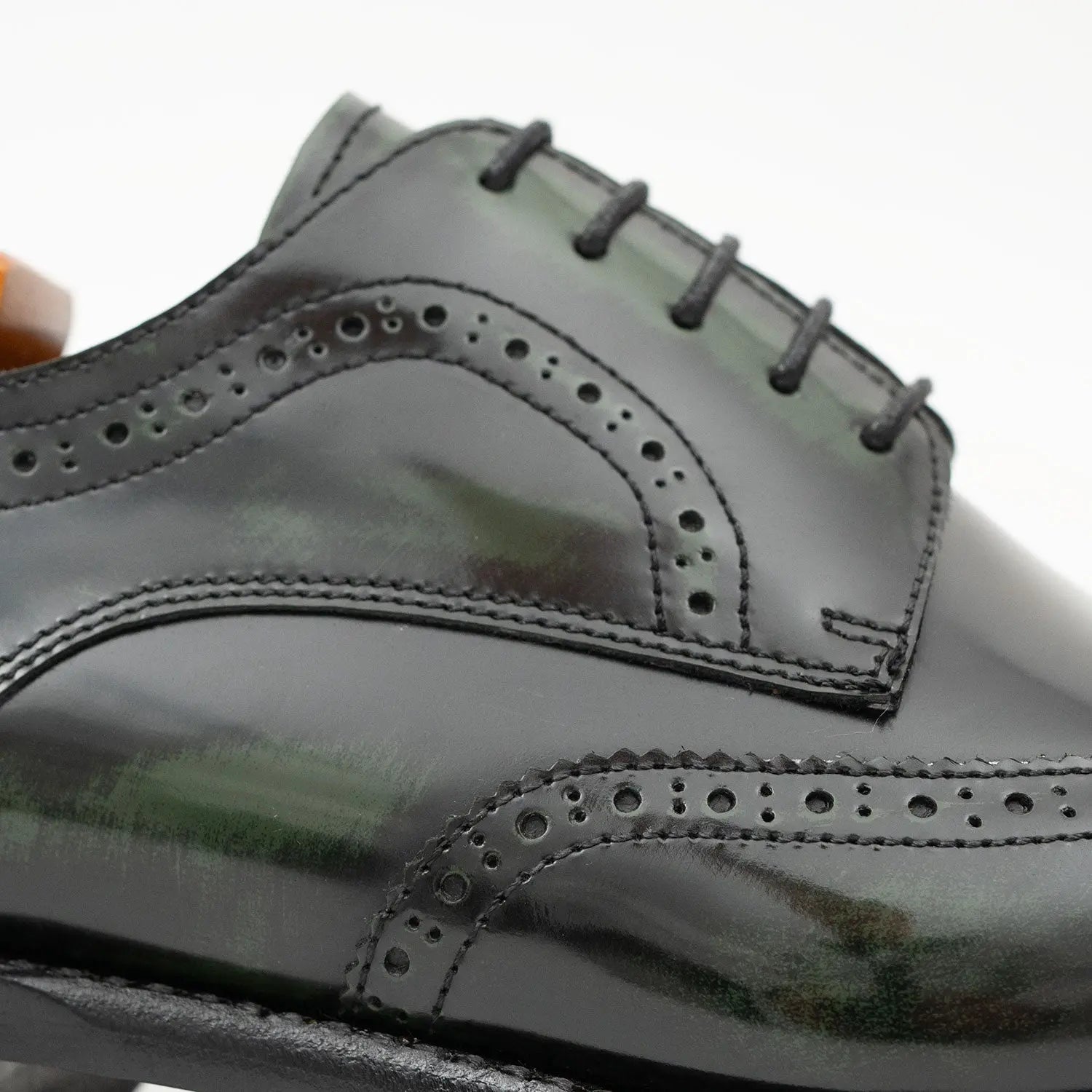 Patent leather goodyear welt dress shoes Green Divinch