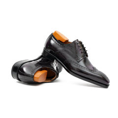 Patent leather goodyear welt dress shoes Purple Divinch