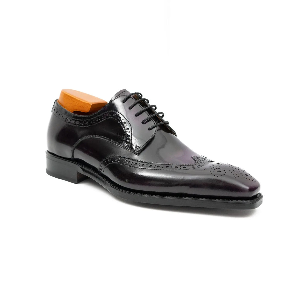Patent leather goodyear welt dress shoes Purple Divinch