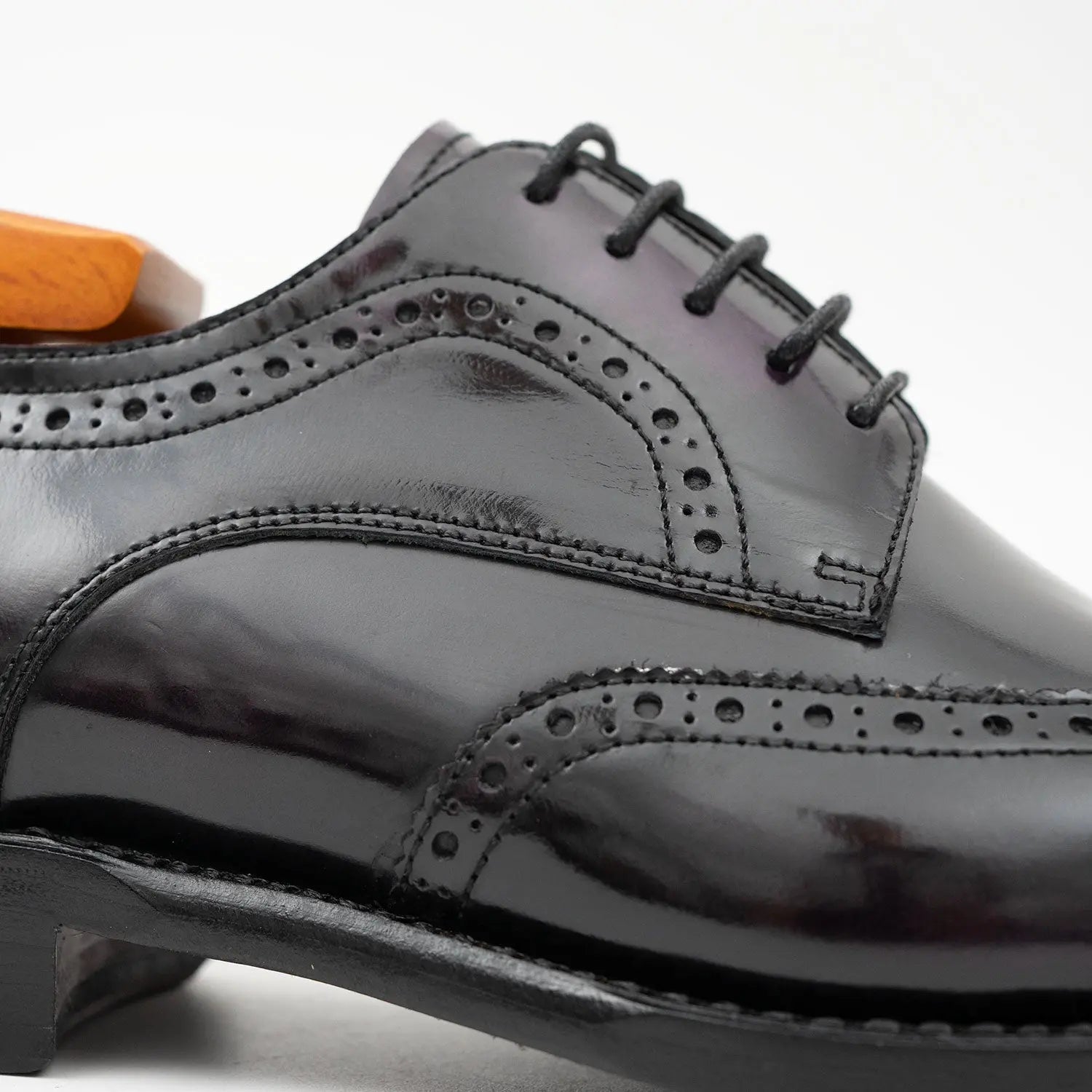 Patent leather goodyear welt dress shoes Purple Divinch
