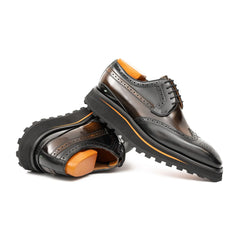 Patent leather shoes Platform brogues Black DIVINCH