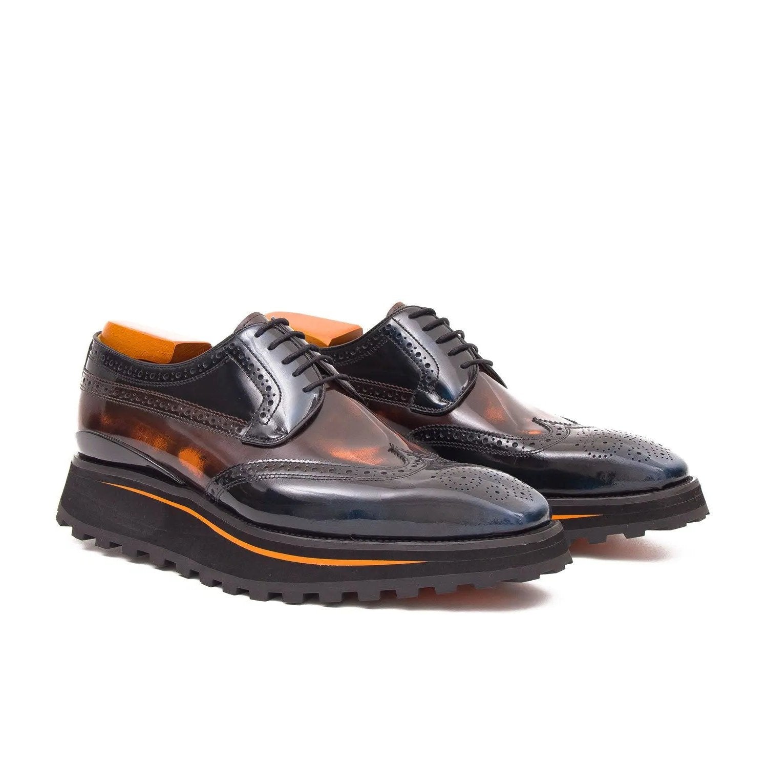 Patent leather shoes Platform brogues DIVINCH