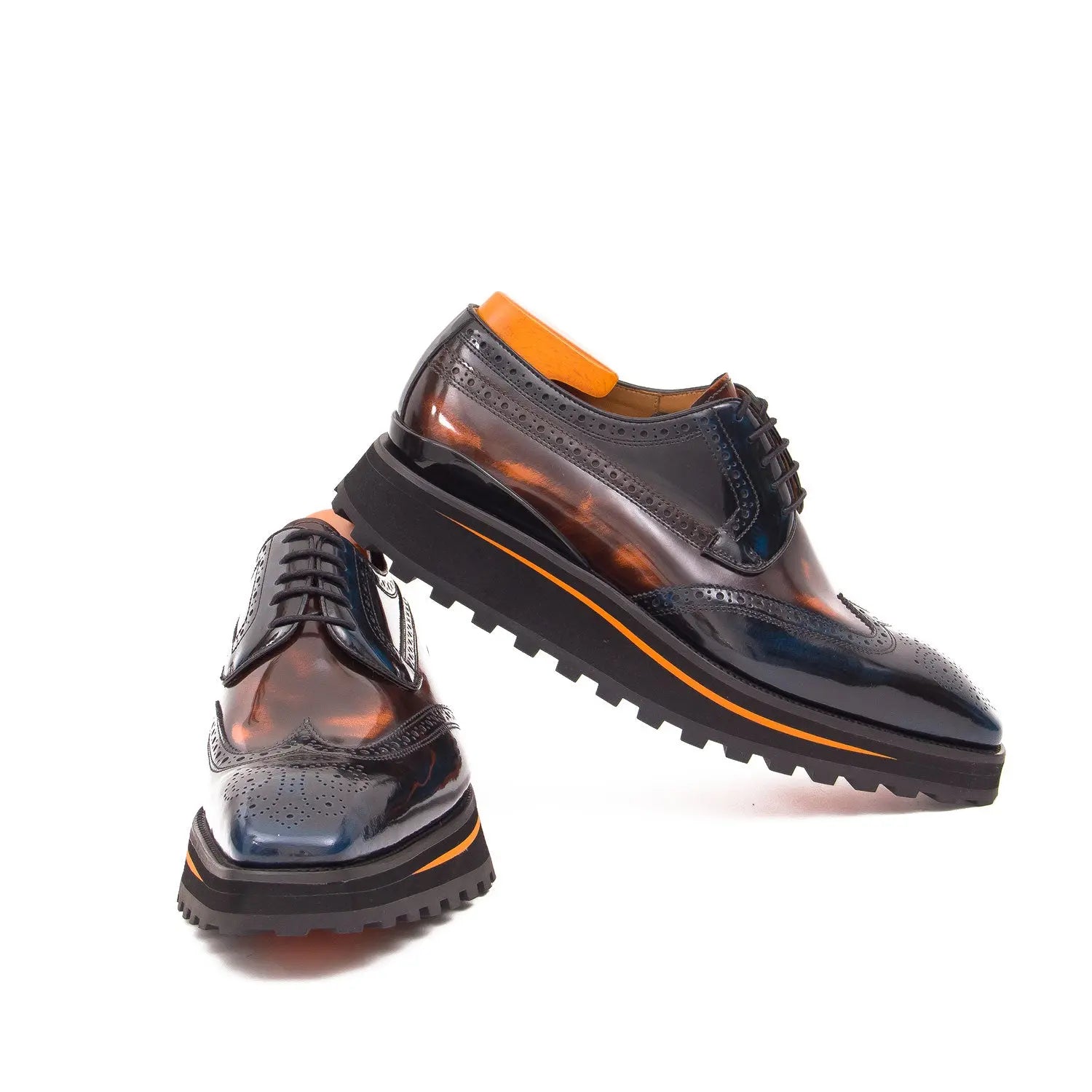 Patent leather shoes Platform brogues DIVINCH