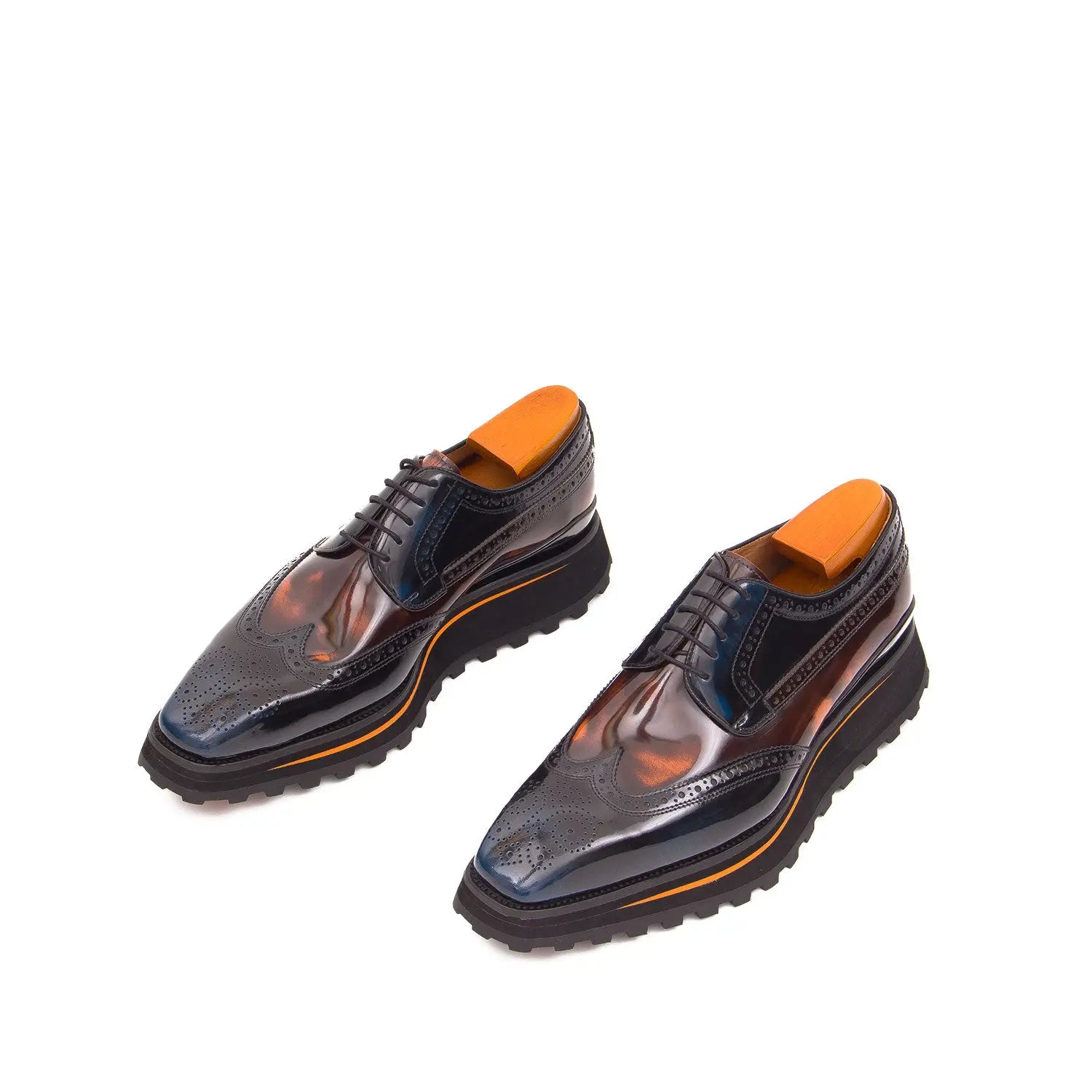 Patent leather shoes Platform brogues DIVINCH