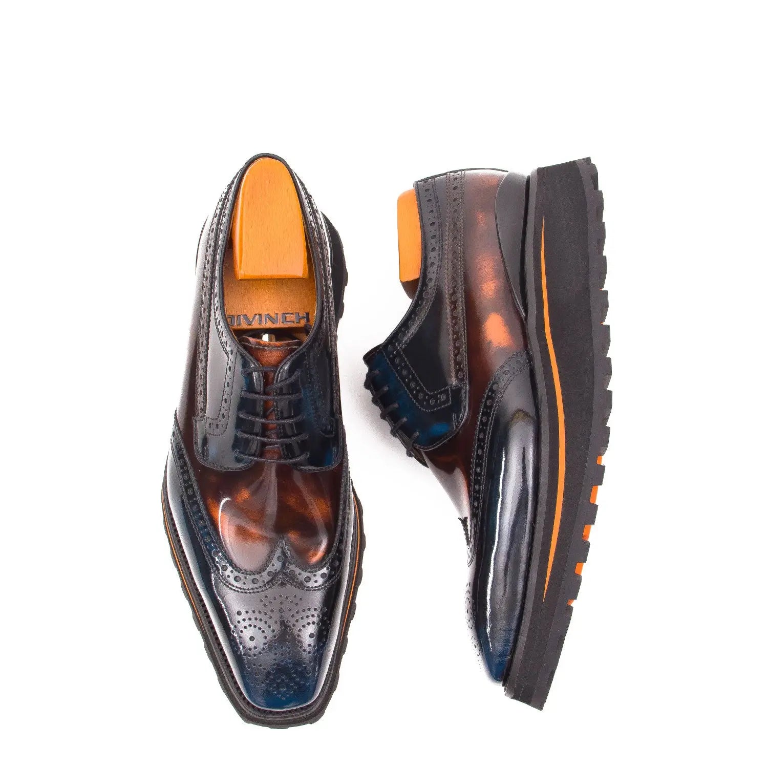 Patent leather shoes Platform brogues DIVINCH