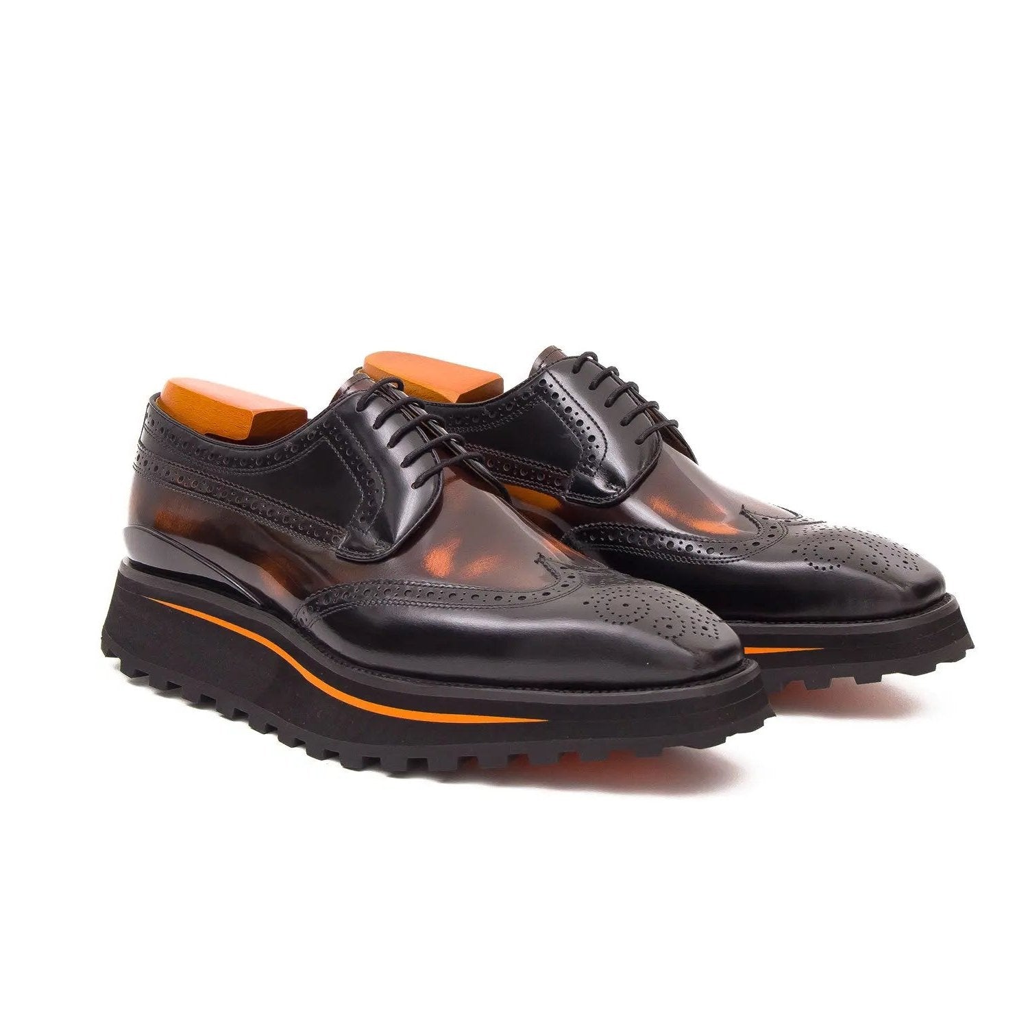 Patent leather shoes Platform brogues DIVINCH