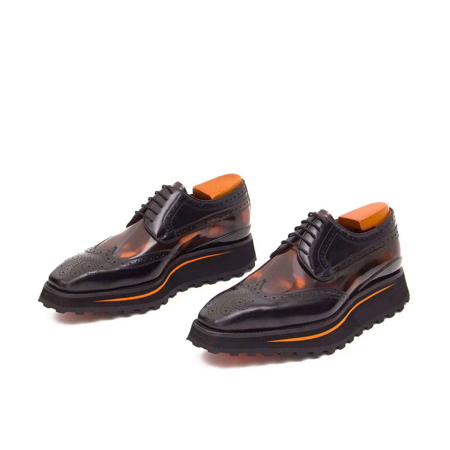 Patent leather shoes Platform brogues DIVINCH