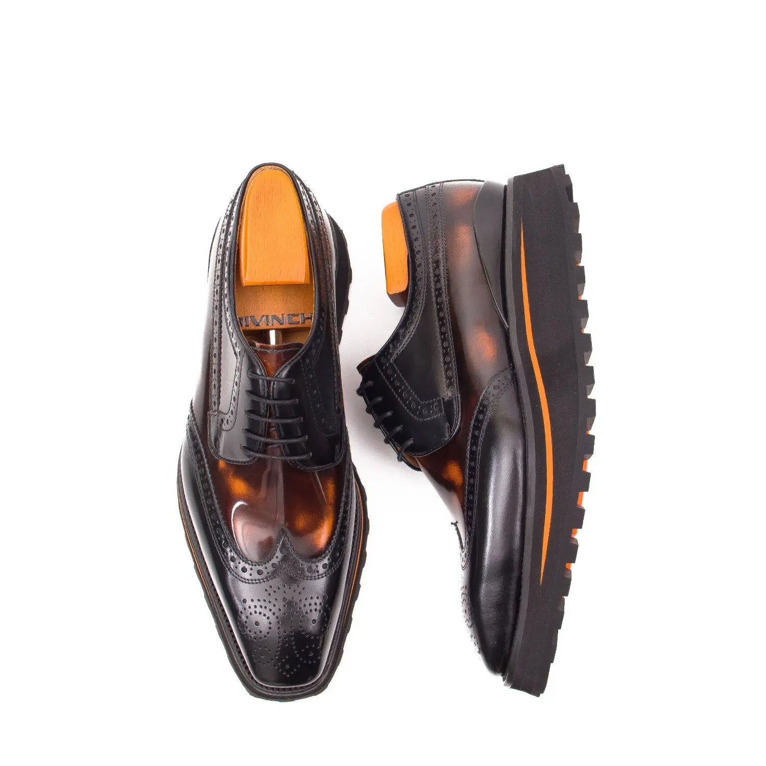 Patent leather shoes Platform brogues DIVINCH