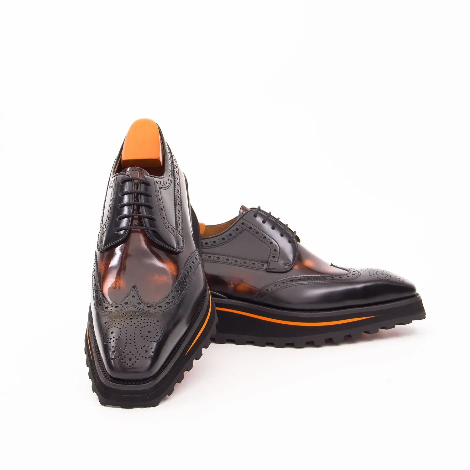 Patent leather shoes Platform brogues DIVINCH