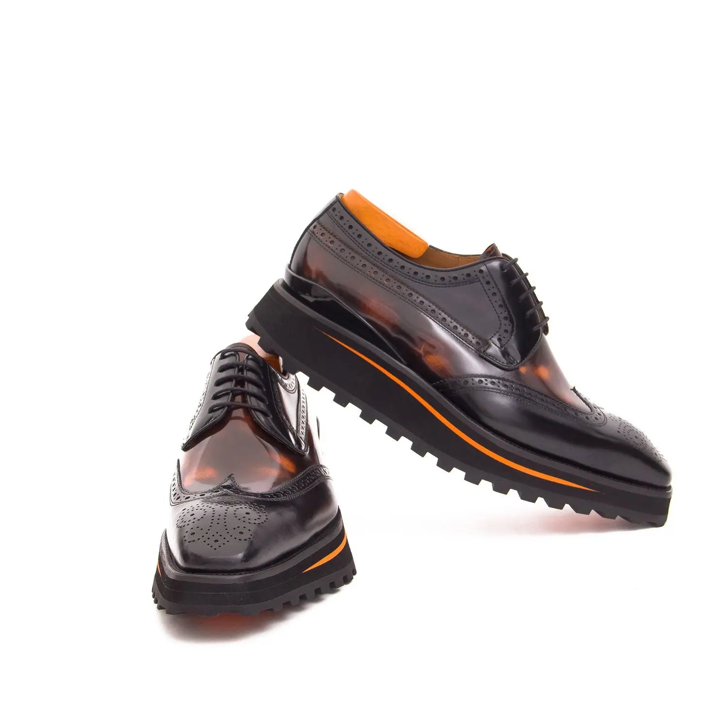 Patent leather shoes Platform brogues DIVINCH