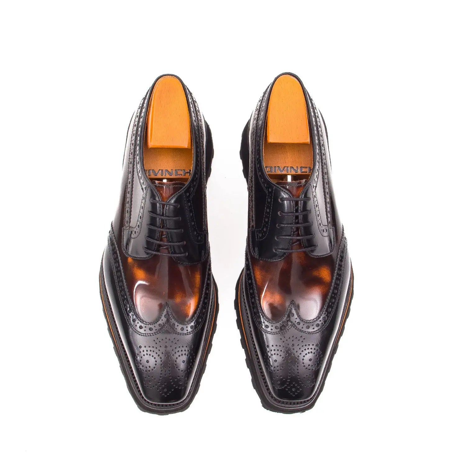 Patent leather shoes Platform brogues DIVINCH