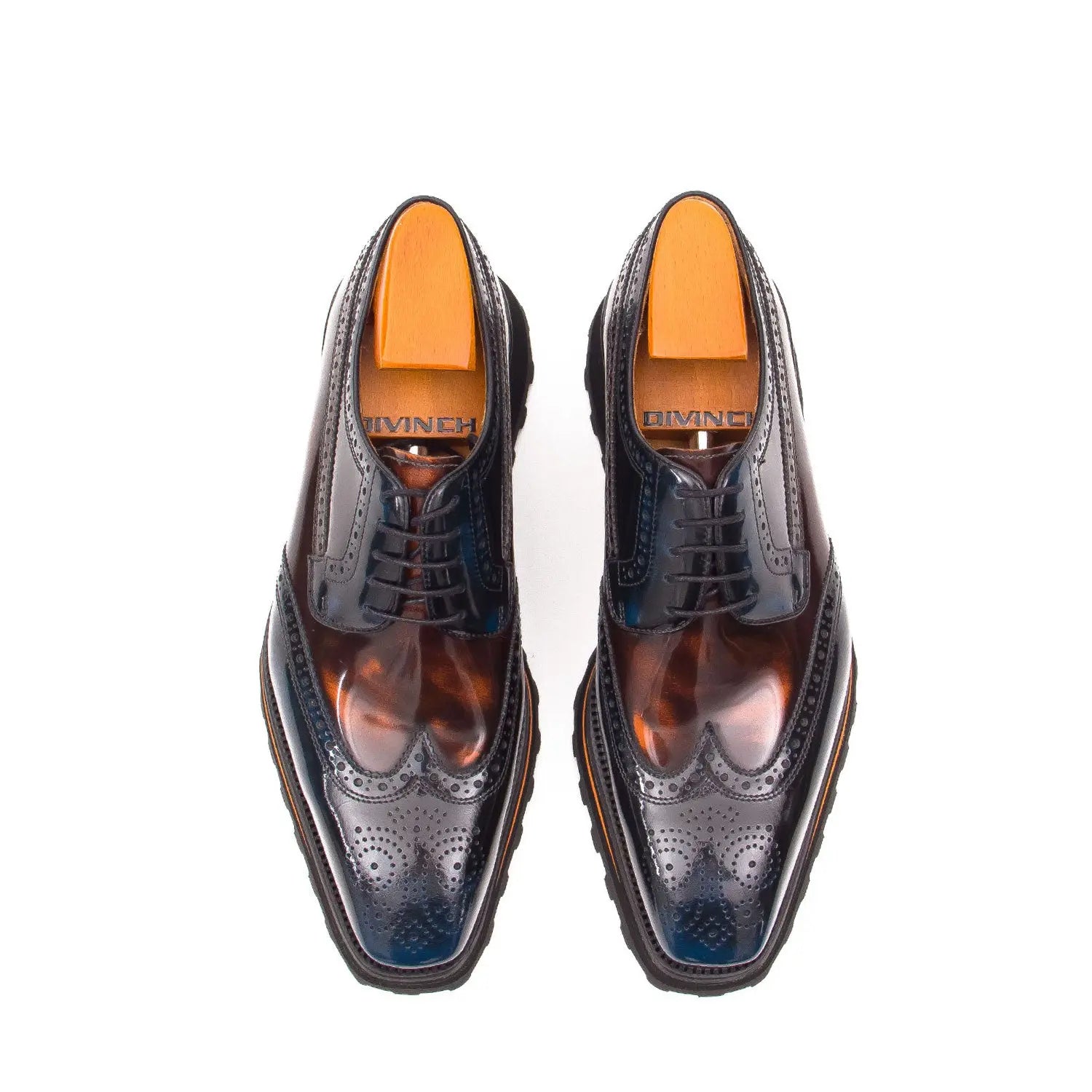 Patent leather shoes Platform brogues DIVINCH