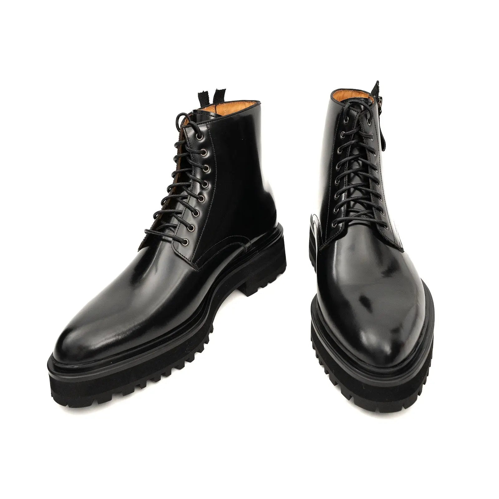 Platform Patent Combat Boots DIVINCH