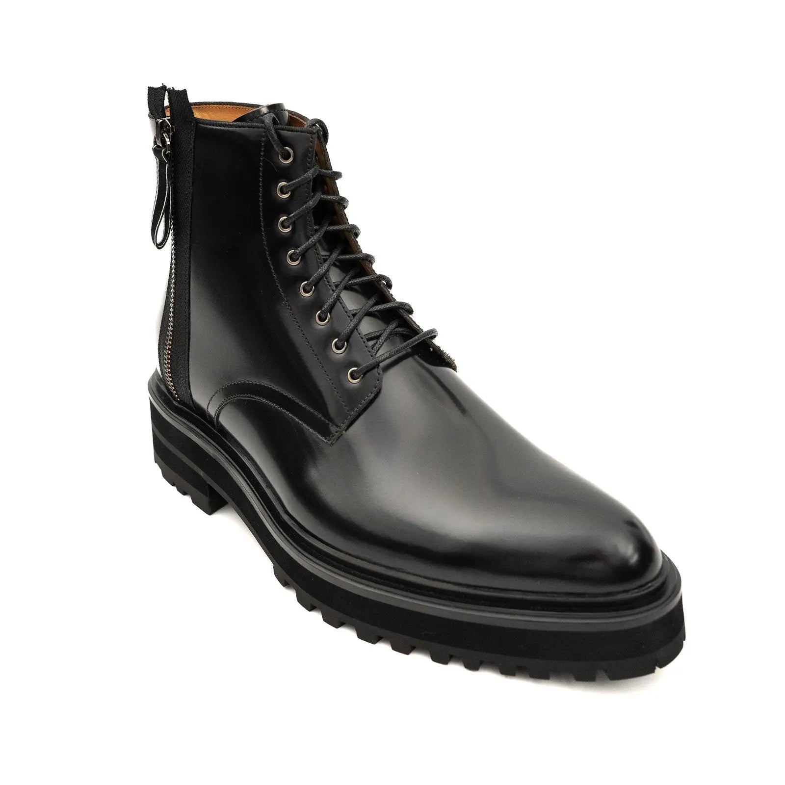 Platform Patent Combat Boots DIVINCH