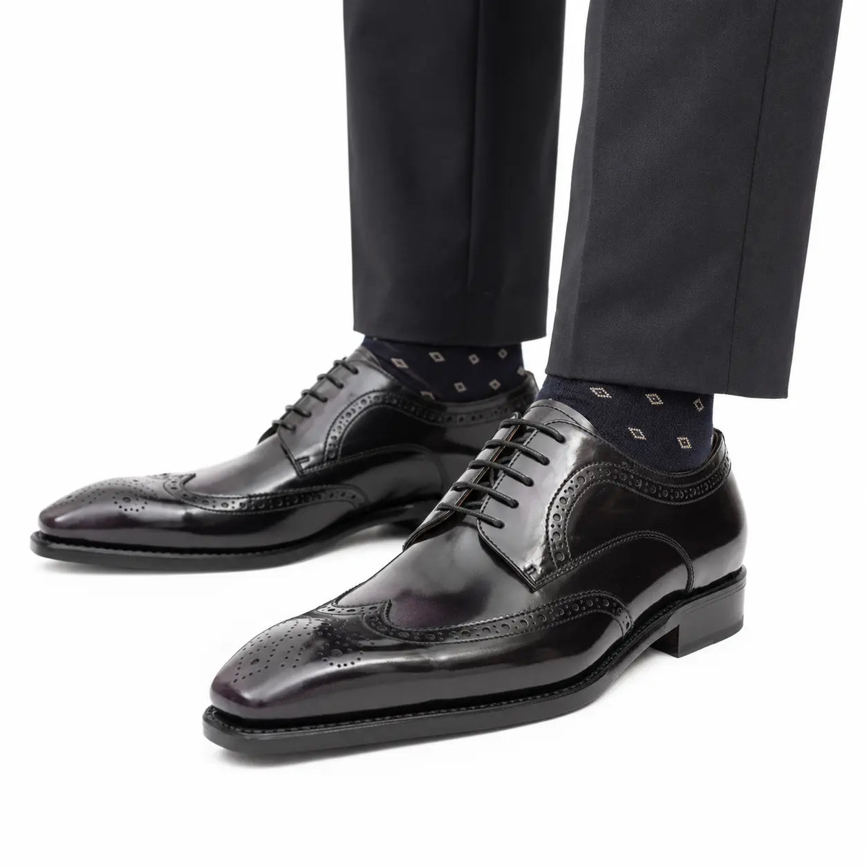 Zapatos Derby de charol morado