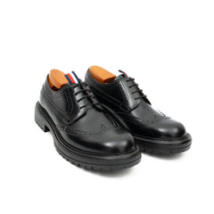 Premium Men's Classic Derby Brogue Shoes Black DIVINCH