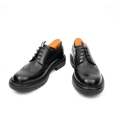 Premium Men's Classic Derby Brogue Shoes Black DIVINCH