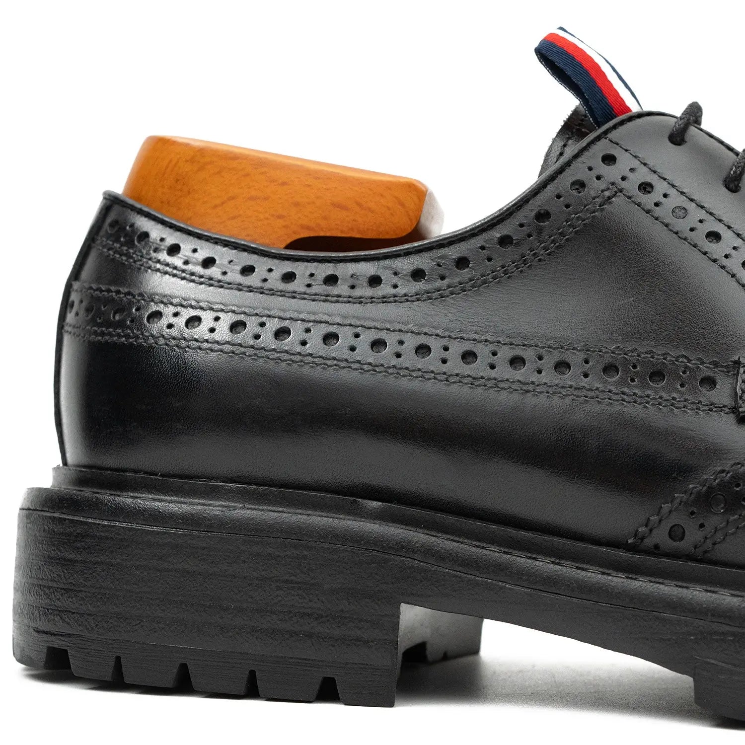 Premium Men's Classic Derby Brogue Shoes Black DIVINCH