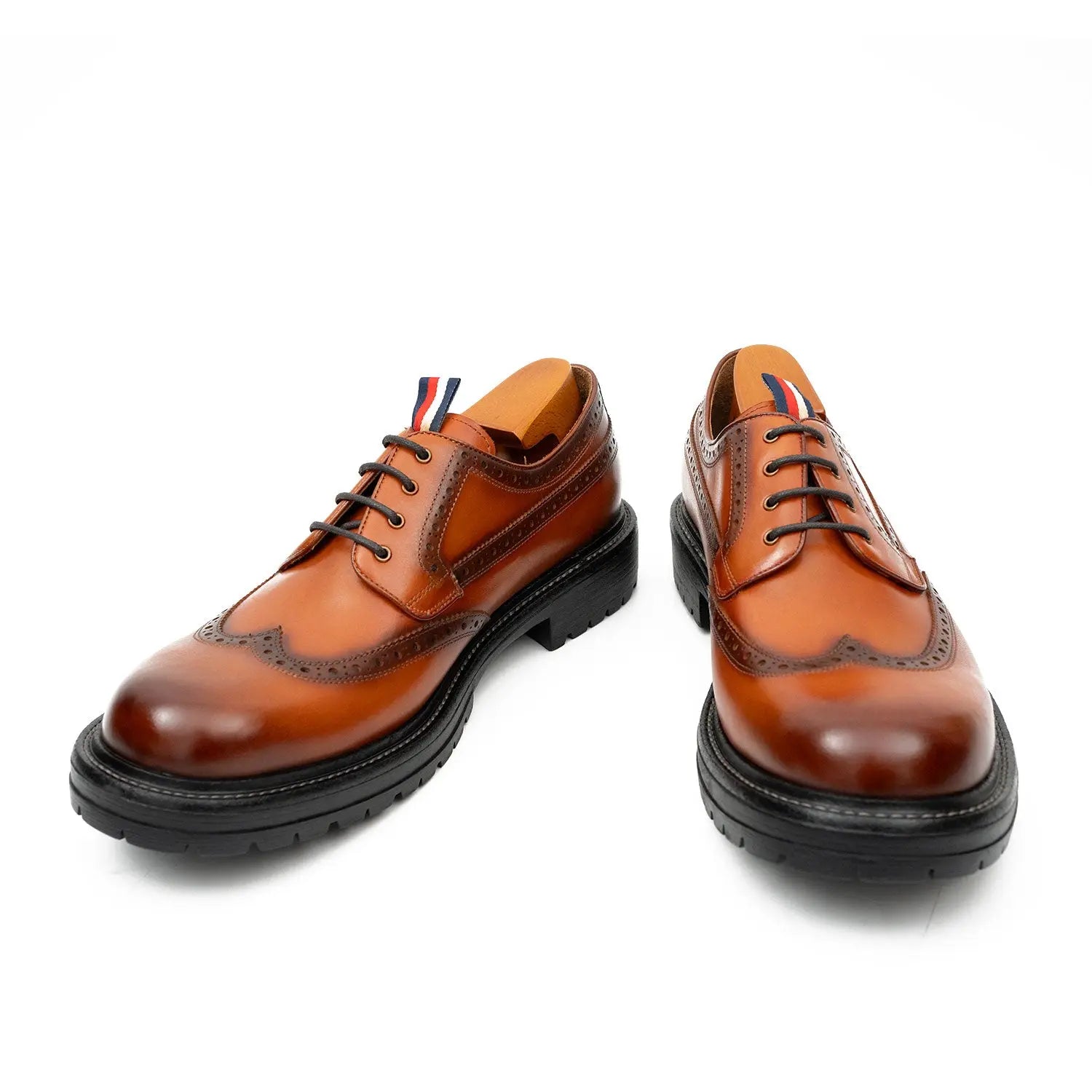 Premium Men's Classic Derby Brogue Shoes Brwon DIVINCH