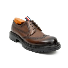 Premium Men's Classic Derby Brogue Shoes Coffee DIVINCH