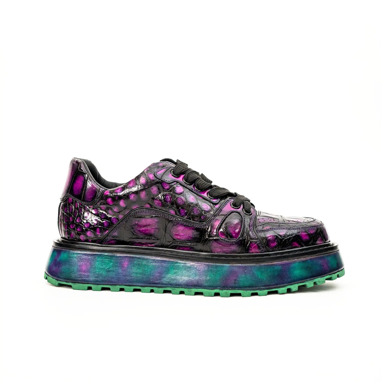 Purple Crocodile Platform Sneaker DIVINCH