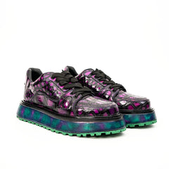 Purple Crocodile Platform Sneaker DIVINCH