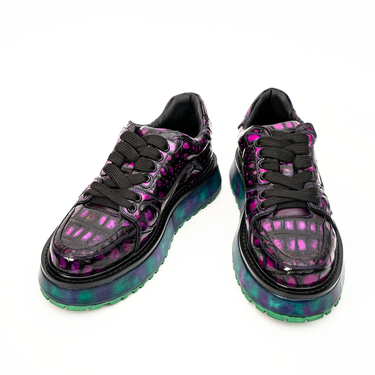 Purple Crocodile Platform Sneaker DIVINCH