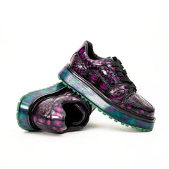Purple Crocodile Platform Sneaker DIVINCH