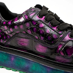 Purple Crocodile Platform Sneaker DIVINCH