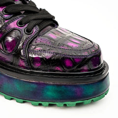 Purple Crocodile Platform Sneaker DIVINCH