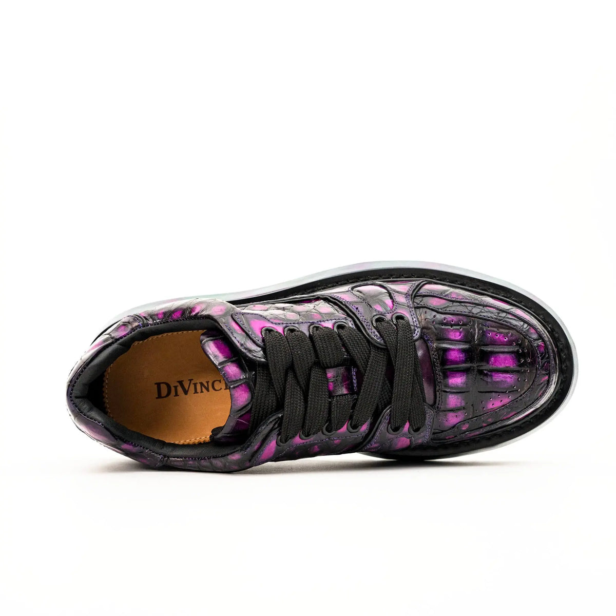 Purple Crocodile Platform Sneaker DIVINCH