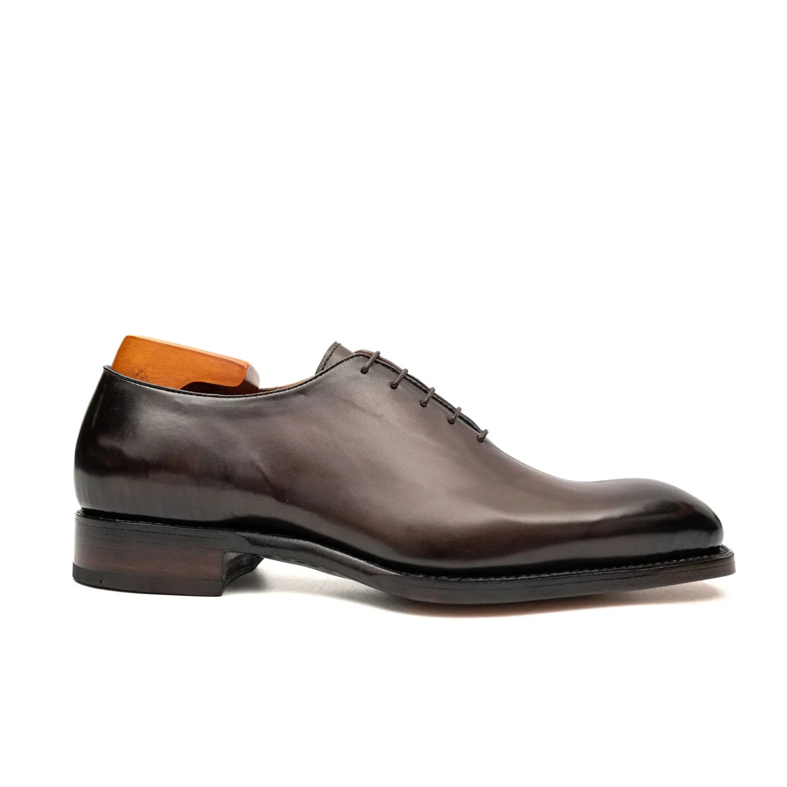 Seamless Wholecut Coffee Oxford Shoes