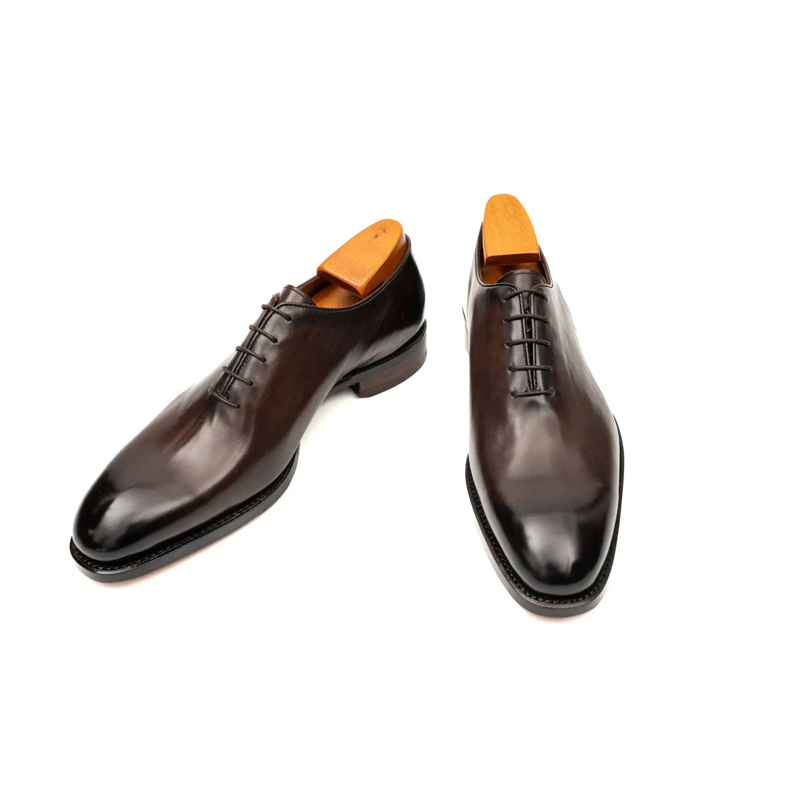 Seamless Wholecut Coffee Oxford Shoes