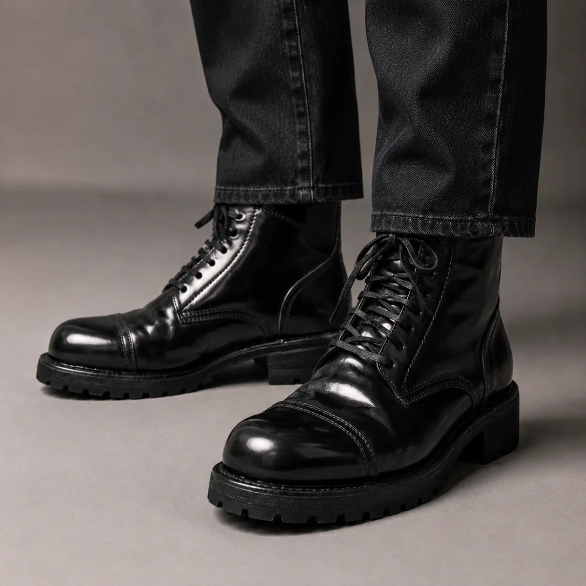 Shell Cordovan Vibram Boots outfit scenario