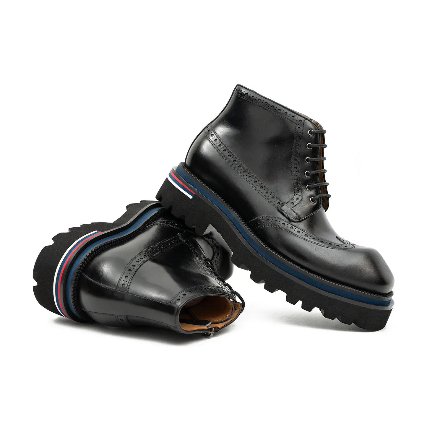 Side - Zipper Martin Boots 3016B Black DIVINCH