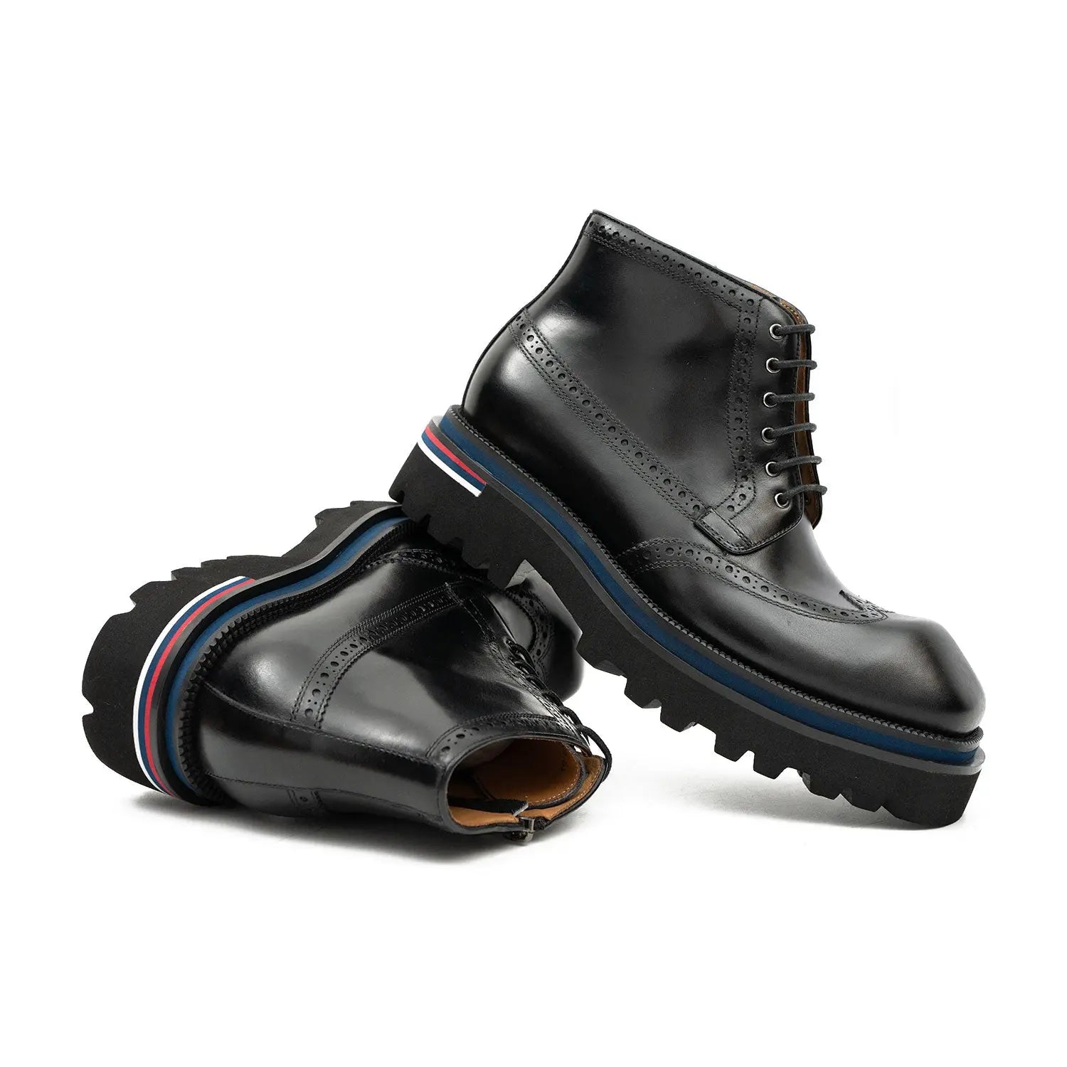 Side - Zipper Martin Boots 3016B Black DIVINCH