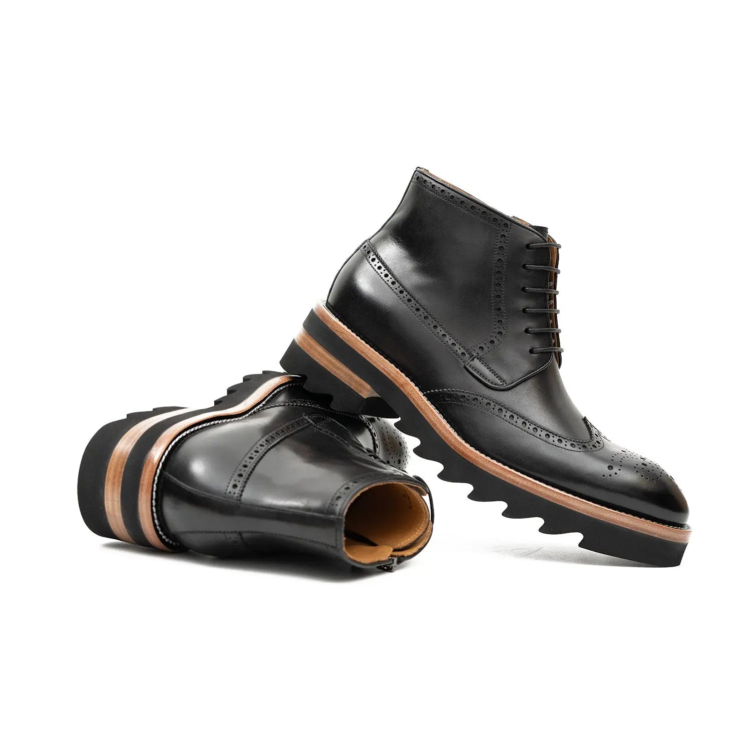 Side - Zipper Martin Boots Black DIVINCH