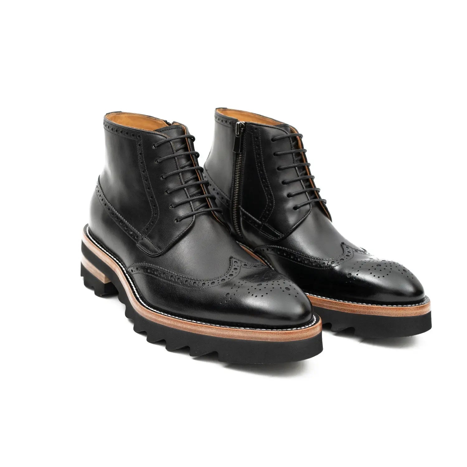 Side - Zipper Martin Boots Black DIVINCH