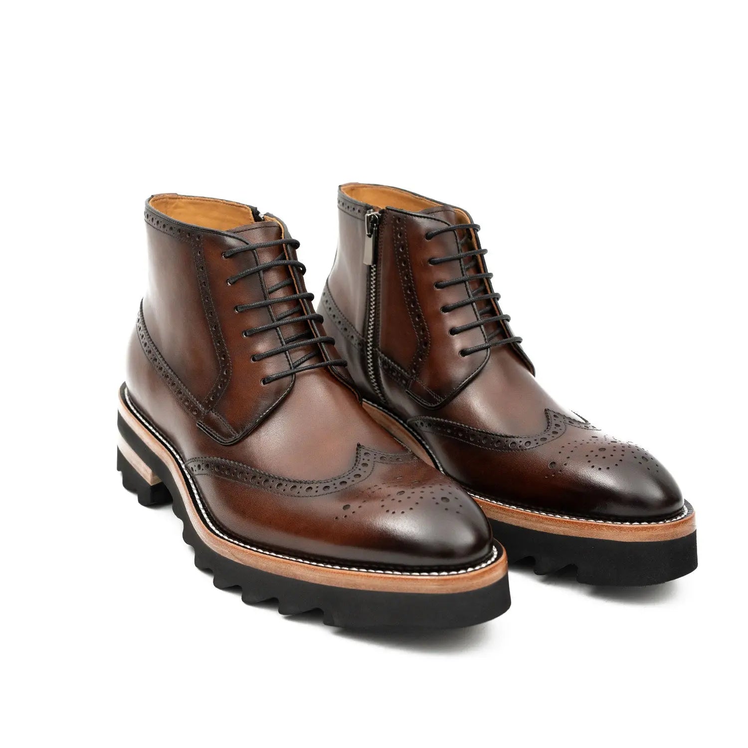 Side - Zipper Martin Boots Coffe DIVINCH