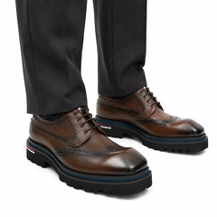 Square Toe Platform Derby Shoes