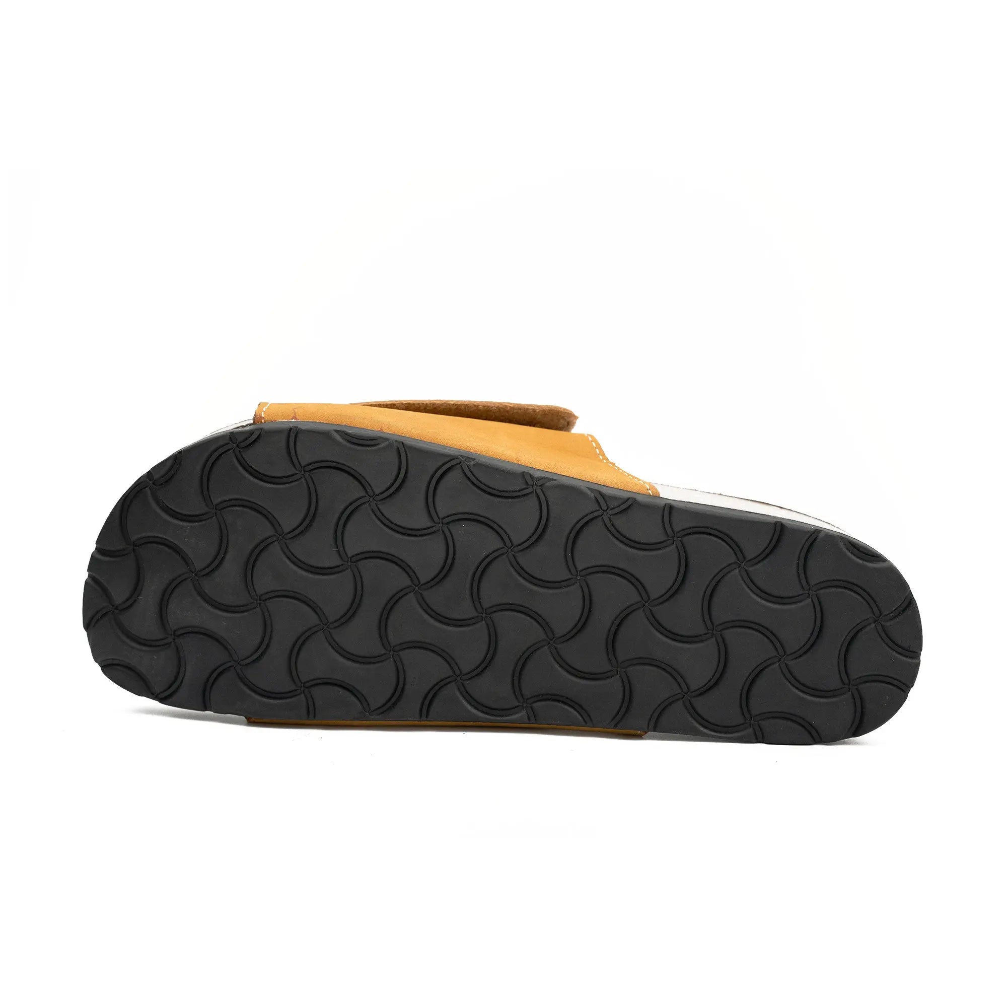 Tan Single - Strap Slide Sandals DIVINCH